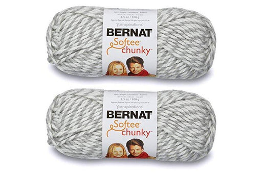 2-Pack - Bernat Softee Chunky Yarn, Grey Ragg, Single Ball — Grand River  Art Supply